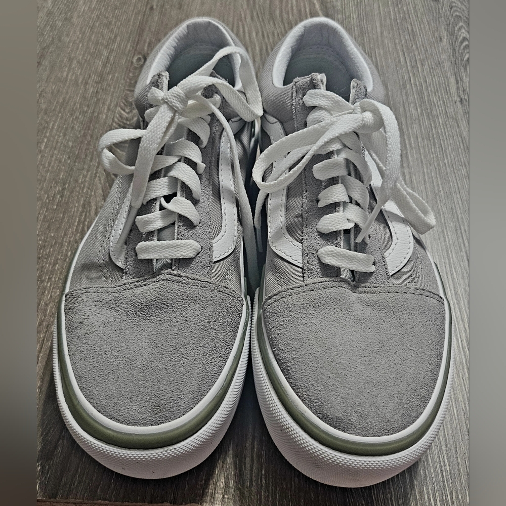 Vans Gray and White Old Skool Sneakers